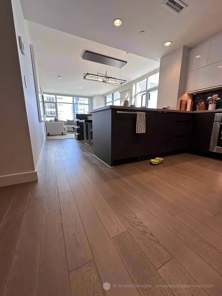 Open living and dining area ready for guests